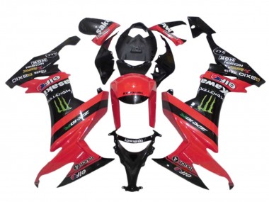 Buy 2008-2010 Red Black Green Monster Elf 27 Kawasaki ZX10R Motorcycle Fairings UK
