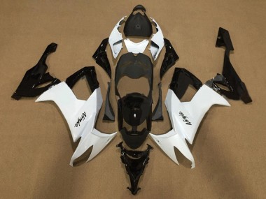 Buy 2008-2010 White Glossy Black Kawasaki ZX10R Motorcycle Fairings UK