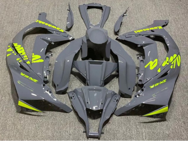 2011-2015 Nardo Grey Yellow Kawasaki ZX10R Motorcycle Fairing UK