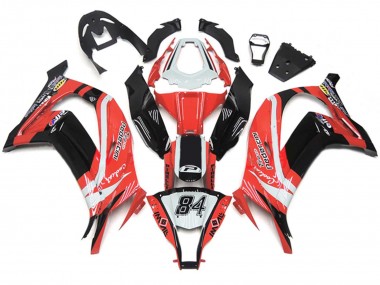 Buy 2011-2015 White Red Glossy Black Pedercini 84 Kawasaki ZX10R Motorcycle Fairings UK
