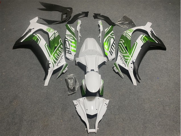 2011-2015 White Green Matte Black Kawasaki ZX10R Motorcycle Fairings UK