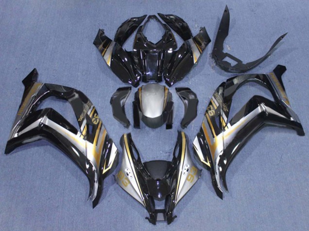2016-2020 Glossy Black Silver Gold 93 Kawasaki ZX10R Motorcycle Fairings UK