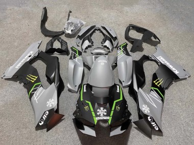 Buy 2021-2025 Grey Matte Black Green White Elf Snow Monster Kawasaki ZX10R Motorcycle Fairings UK