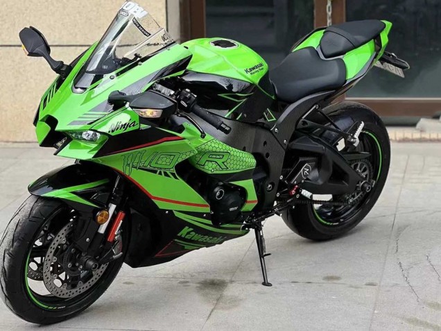 2021-2025 Green Glossy Black Kawasaki ZX10R Motorcycle Fairings UK
