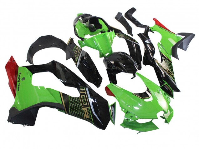 2021-2025 Green Black Red Honeycomb Kawasaki ZX10R Motorcycle Fairing UK
