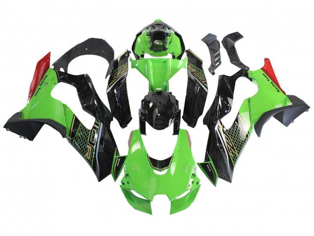 2021-2025 Green Black Red Honeycomb Kawasaki ZX10R Motorcycle Fairing UK