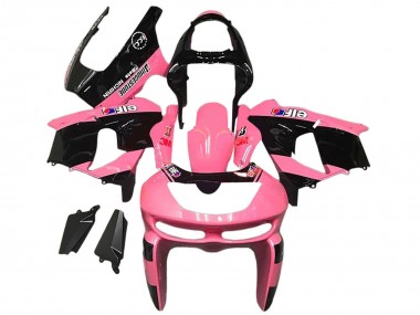 Buy 1998-1999 Pink Glossy Black Elf Bridgestone Kawasaki ZX6R Motorcycle Fairings UK