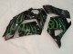 2006-2011 Glossy Black Green Flame Kawasaki ZX14R ZZR1400 Motorcycle Fairing UK
