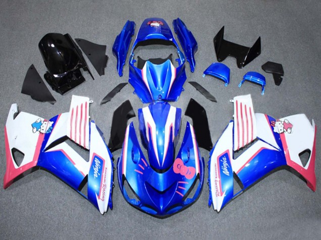 2006-2011 Blue White Pink Kawasaki ZX14R ZZR1400 Motorcycle Fairings UK