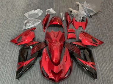 Buy 2006-2011 Red Glossy Black Kawasaki ZX14R ZZR1400 Motorcycle Fairing UK