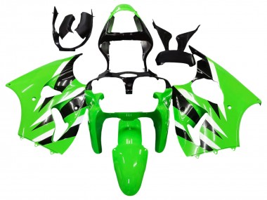 Buy 2000-2002 Green White Black Kawasaki ZX6R Motorcycle Fairings UK