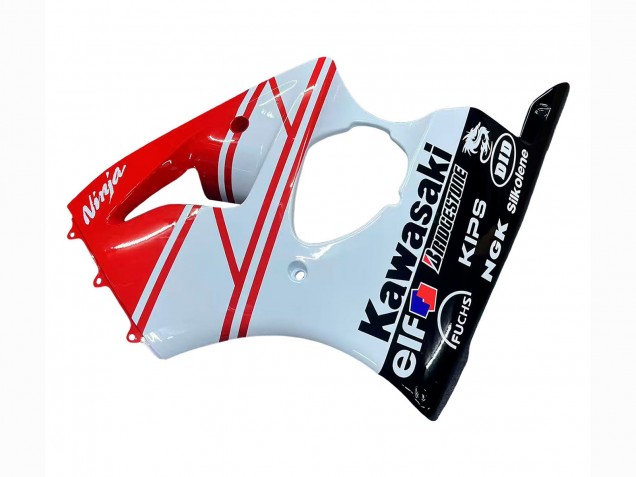 2000-2002 White Red Black Kawasaki ZX6R Motorcycle Fairings UK