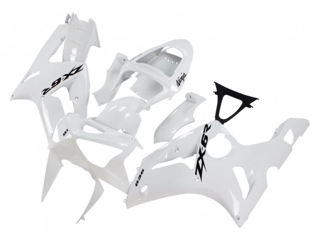 2003-2004 White Black Decals Kawasaki ZX6R Motorcycle Fairings UK