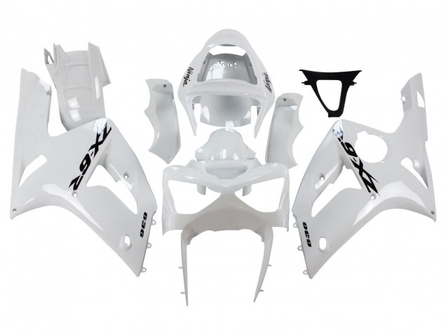 2003-2004 White Black Decals Kawasaki ZX6R Motorcycle Fairings UK