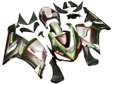 Buy 2005-2006 Black Silver Green Red K-26 Kawasaki ZX6R Motorcycle Fairings UK