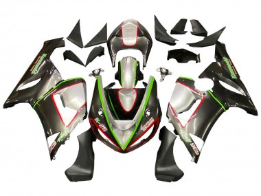 Buy 2005-2006 Black Silver Green Red K-26 Kawasaki ZX6R Motorcycle Fairings UK