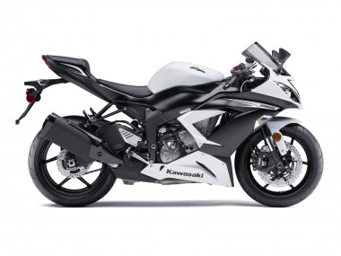 Buy 2009-2012 White Matte Black Kawasaki ZX6R Motorcycle Fairing UK