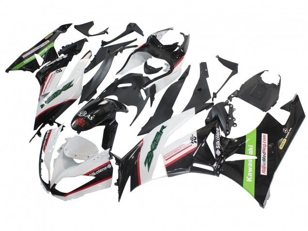 2009-2012 White Red Black Green Kawasaki ZX6R Motorcycle Fairings UK
