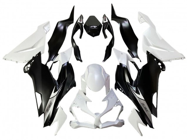 2013-2018 White Matte Black Kawasaki ZX6R Bike Fairings UK