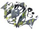 2019-2022 Nardo Grey Yellow Kawasaki ZX6R Motorcycle Fairings UK