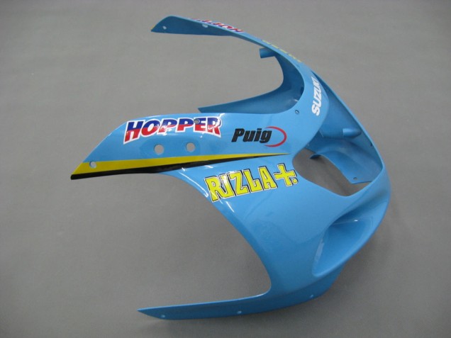 2000-2002 Light Blue Yellow Black Motul Rizla Suzuki GSXR1000 Motorcycle Fairings UK