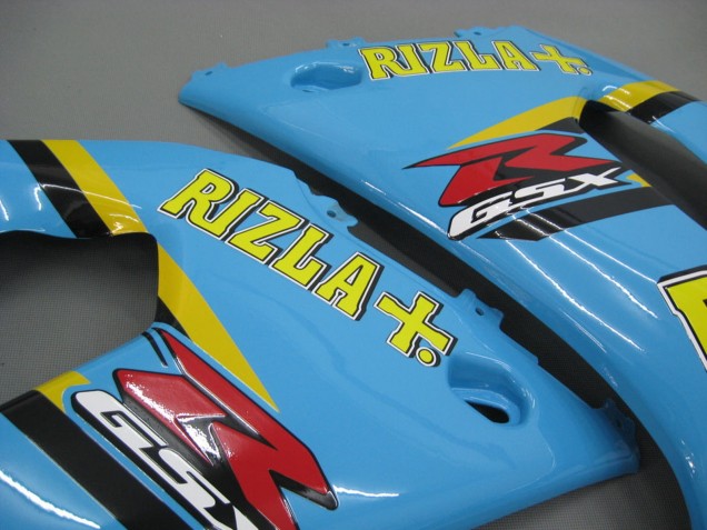 2000-2002 Light Blue Yellow Black Motul Rizla Suzuki GSXR1000 Motorcycle Fairings UK