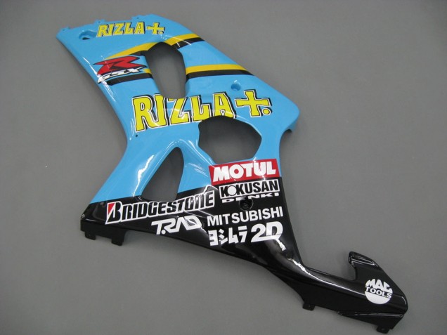 2000-2002 Light Blue Yellow Black Motul Rizla Suzuki GSXR1000 Motorcycle Fairings UK