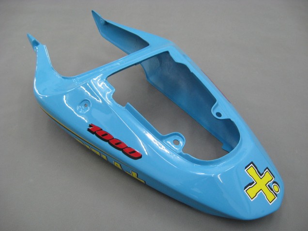 2000-2002 Light Blue Yellow Black Motul Rizla Suzuki GSXR1000 Motorcycle Fairings UK
