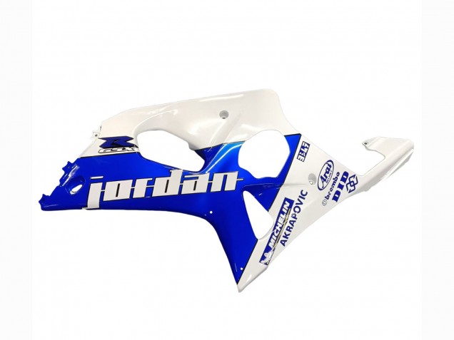 2000-2002 White Blue Jordan 59 Suzuki GSXR1000 Motorcycle Fairings UK