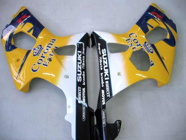 2000-2002 Yellow Dark Blue White Motul Corona Suzuki GSXR1000 Motorcycle Fairings UK