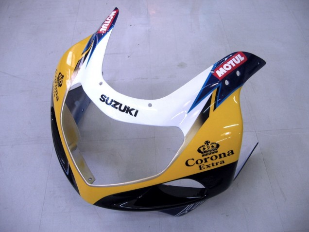 2000-2002 Yellow Dark Blue White Motul Corona Suzuki GSXR1000 Motorcycle Fairings UK