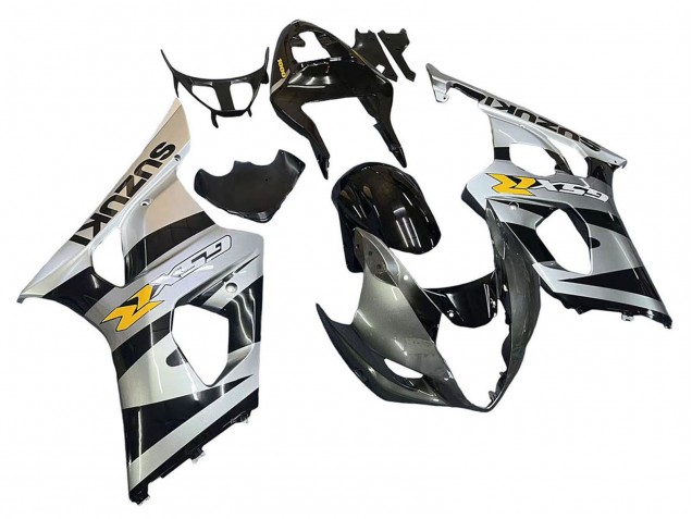 2003-2004 Glossy Black Silver Grey Yellow Suzuki GSXR 1000 Motorcycle Fairings UK
