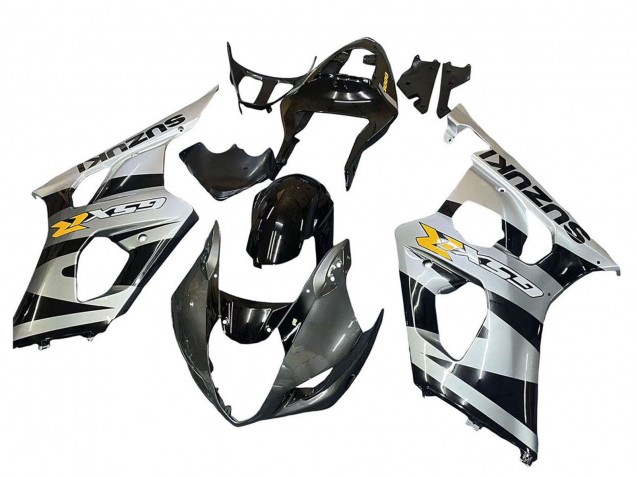 2003-2004 Glossy Black Silver Grey Yellow Suzuki GSXR 1000 Motorcycle Fairings UK