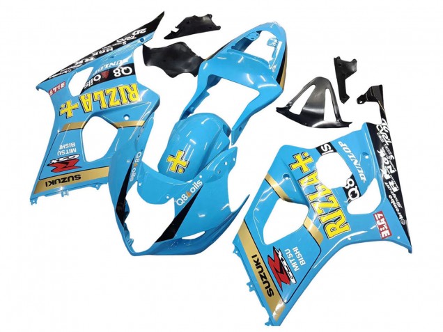 2003-2004 Light Blue Yellow Black Rizla Motul Suzuki GSXR 1000 Motorcycle Fairings UK
