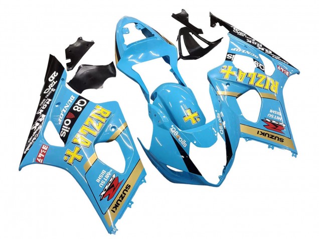 2003-2004 Light Blue Yellow Black Rizla Motul Suzuki GSXR 1000 Motorcycle Fairings UK