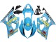2003-2004 Light Blue Yellow Black Rizla Motul Suzuki GSXR 1000 Motorcycle Fairings UK