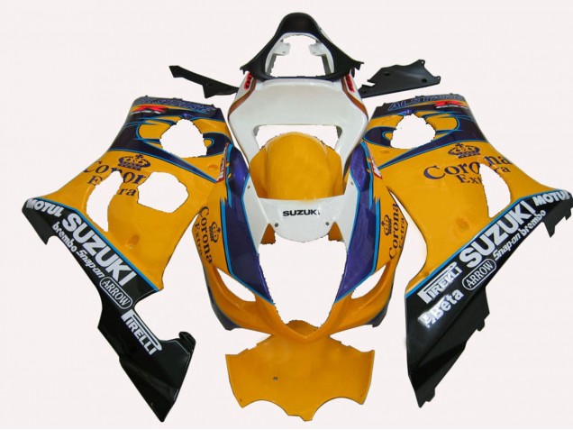 2003-2004 Yellow White Blue Black Corona Suzuki GSXR 1000 Motorcycle Fairings UK