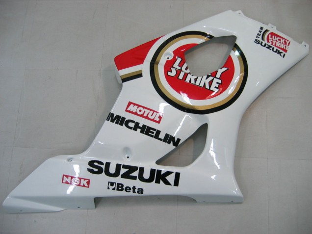 2003-2004 White Red Motul Lucky Strike Suzuki GSXR 1000 Motorcycle Fairings UK