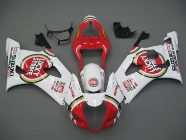 Buy 2003-2004 White Red Motul Lucky Strike Suzuki GSXR 1000 Motorcycle Fairings UK