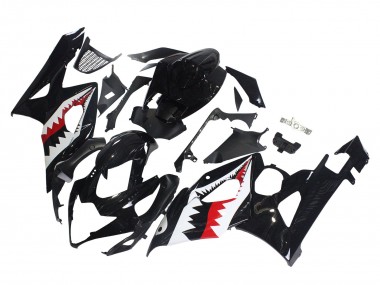 Buy 2005-2006 Glossy Black Red White Shark Suzuki GSXR 1000 Motorcycle Fairings UK