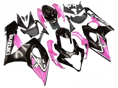 Buy 2005-2006 Glossy Black Pink Suzuki GSXR 1000 Motorcycle Fairings UK