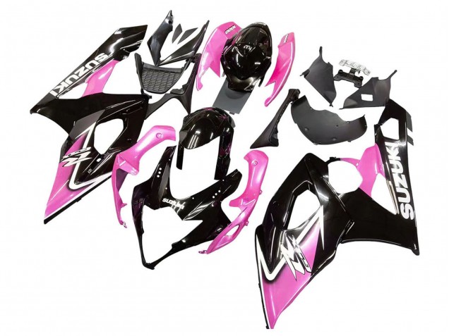 2005-2006 Glossy Black Pink Suzuki GSXR 1000 Motorcycle Fairings UK