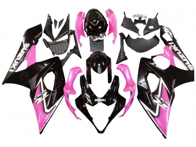 2005-2006 Glossy Black Pink Suzuki GSXR 1000 Motorcycle Fairings UK