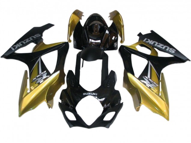 2007-2008 Gold Black Silver Decal Suzuki GSXR 1000 Motorcycle Fairings UK
