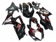 2007-2008 Black Red Flame Suzuki GSXR 1000 Motorcycle Fairings UK