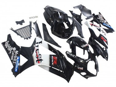 Buy 2007-2008 Glossy Black White West Suzuki GSXR 1000 Motorcycle Fairings UK