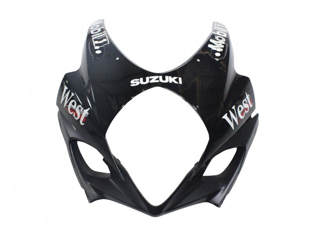 2007-2008 Glossy Black White West Suzuki GSXR 1000 Motorcycle Fairings UK