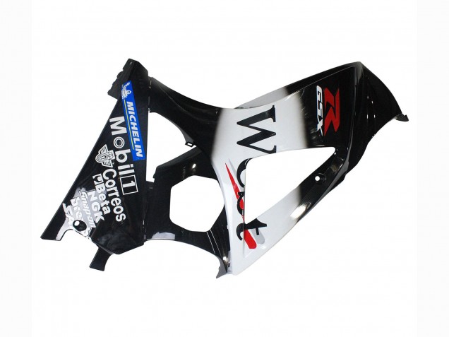 2007-2008 Glossy Black White West Suzuki GSXR 1000 Motorcycle Fairings UK