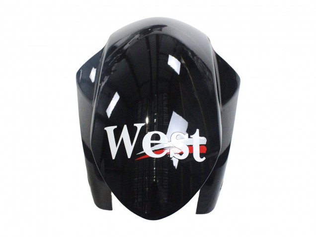 2007-2008 Glossy Black White West Suzuki GSXR 1000 Motorcycle Fairings UK
