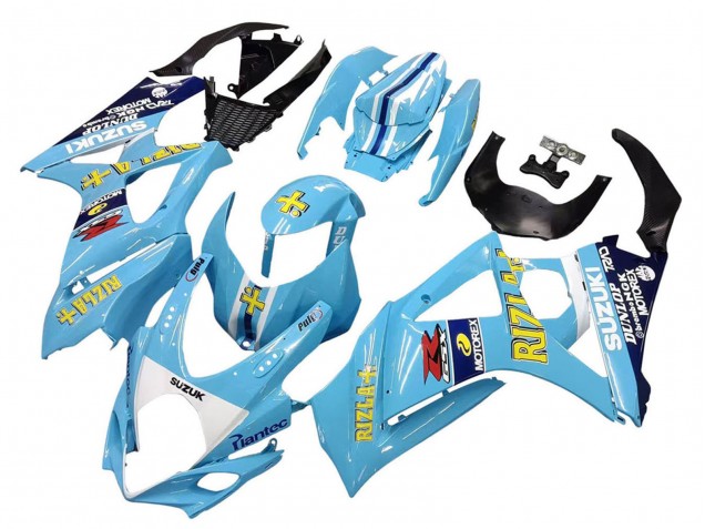 2007-2008 Light Blue Yellow Black Motul Rizla Suzuki GSXR 1000 Motorcycle Fairings UK